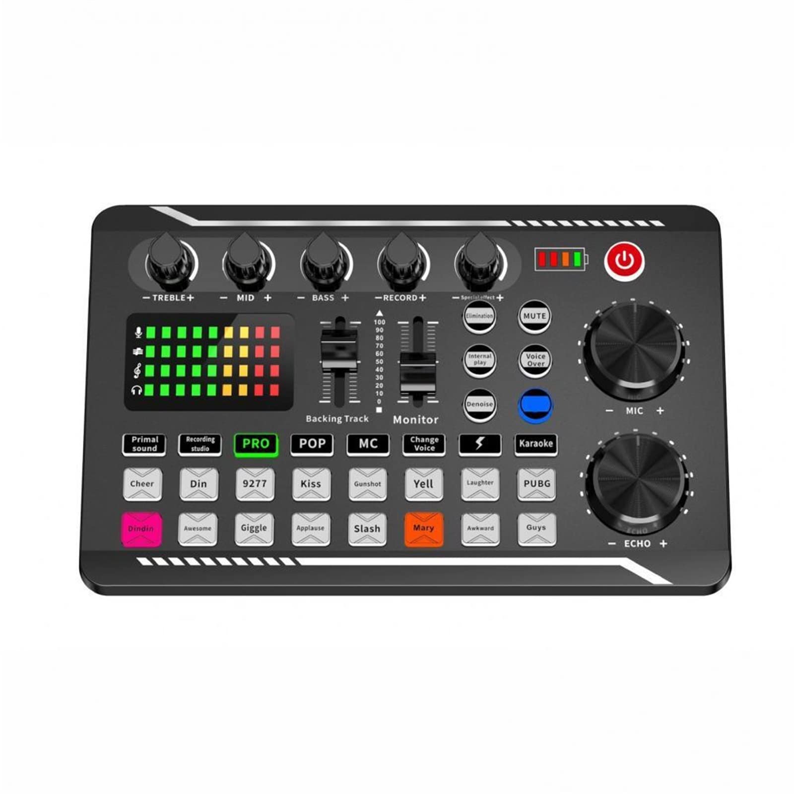 JET　STREAM audio Facmogu F998 Live Sound Card Audio Mixer, Podcast Audio
